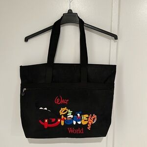 Disney Black Travel Bag with Colorful Logo